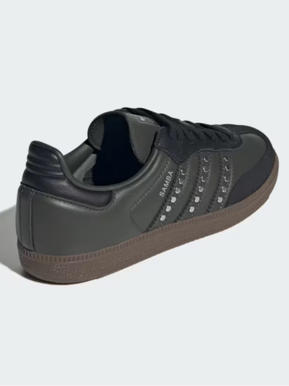 Adidas ICONIC SAMBA SHOES WITH PREMIUM MATERIALS AND METALLIC DOT 3-STRIPES 9.5 - Picture 3 of 16